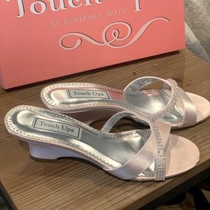 David’s Bridal Jeweled Strap Shoe